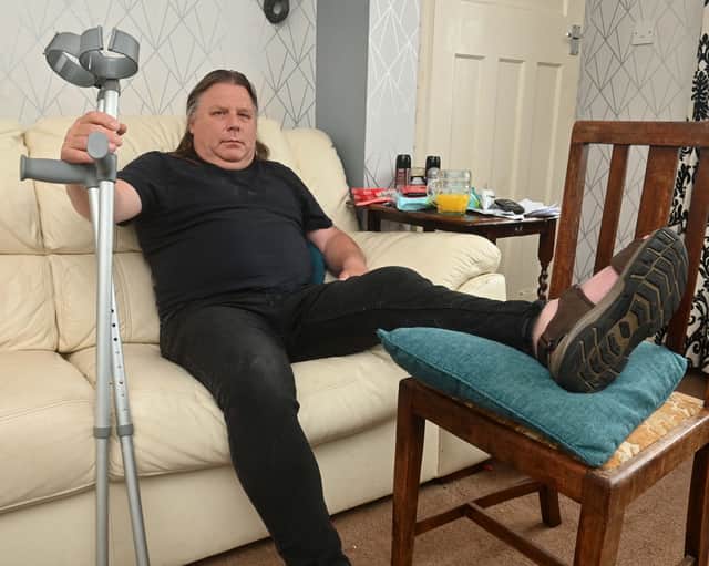 Martin Ingram Flowers (60) who broke his leg at work and was told by the DWP to quit his £40k a year job in order to claim benefits.