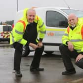 Councillor John Cottee and Highways Manager Ian Patchett